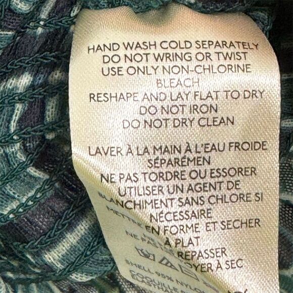 NWOT Free People Green Black Check Mesh Blouse Scallop Collar Top M Button Front - Picture 10 of 10